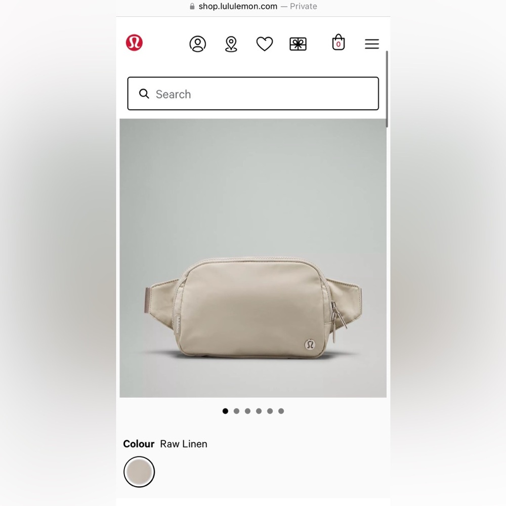 Lululemon Cream Bag 🤍🩶🍪